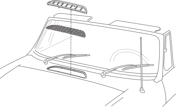 Cowl Vent Screen, MGB