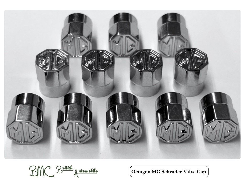 Plated MG Crest Schrader Valve Cap