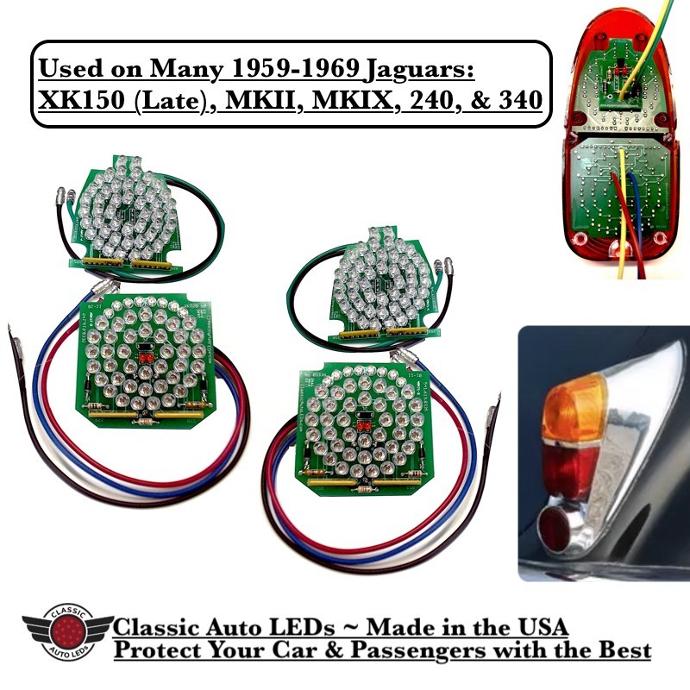 Jaguar MK2 MK9 240 & 340 (late) XK150 1959-1969 Rear LED Board Sets