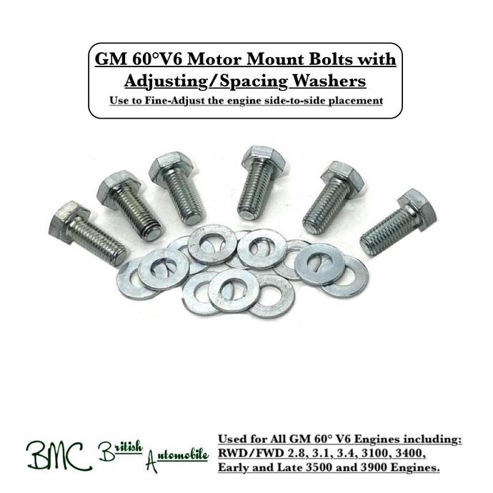 GM 60º V6 Motor Mount Bolt Set