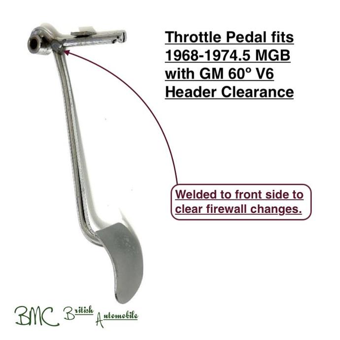 MGB 1968-1974.5 60º V6 Modified Throttle Pedal