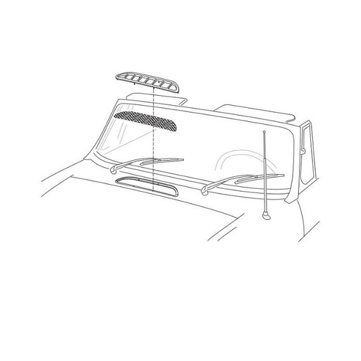 [8-042] Cowl Vent Screen, MGB & GT