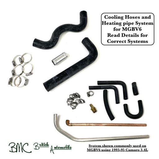 [5-155, 5-140,5-141, 5-139] Cooling and Heater Hose kits, MGB 3.4L SFI V6