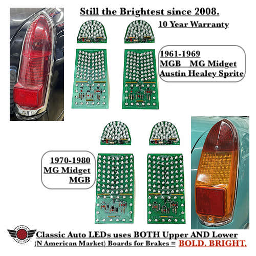 MG Midget, AH Sprite & MGB LED Board Sets