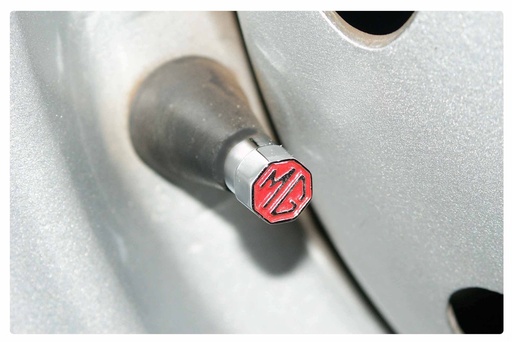 Plated MG Crest Schrader Valve Cap